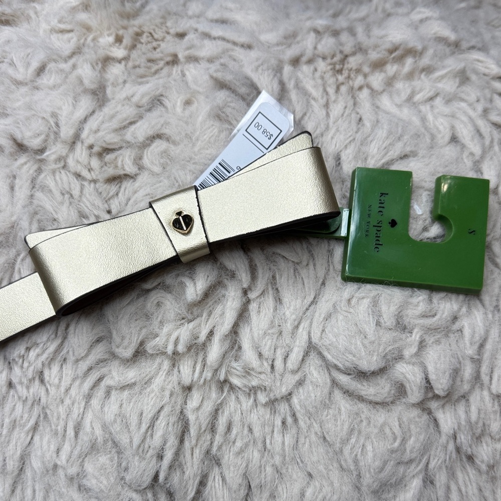 Kate Spade Metallic Gold Bow Belt
